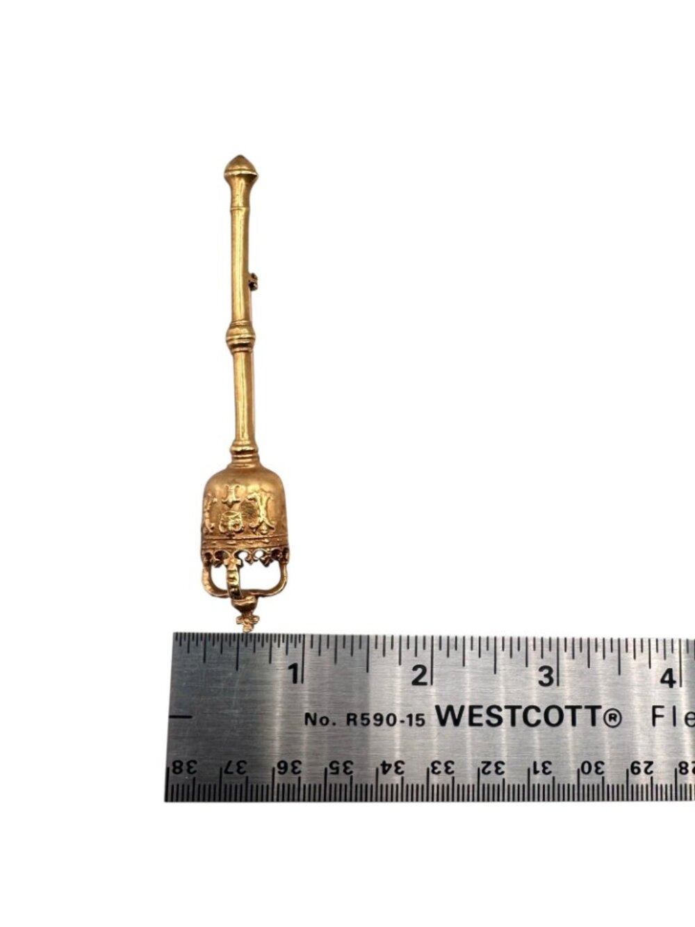 Vintage ALVA Museum Replica Gold Tone Royal Scepter Brooch Fleur de Lis 1960s - Picture 12 of 12